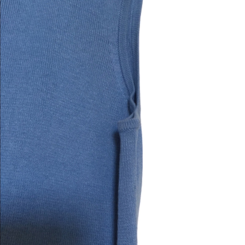 HILLARD & HANSON Beaded Trim Sweater Sleeveless Periwinkle Women’s Size Large - Picture 6 of 9